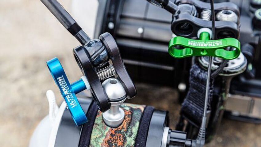 Víz alatti fényképezőgép vaku/lámpa kar rendszer